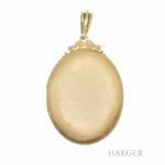 Medaillon Gelb, Roségold 585 / 14 Karat mit Diamanten - Bild 2 Vorschau