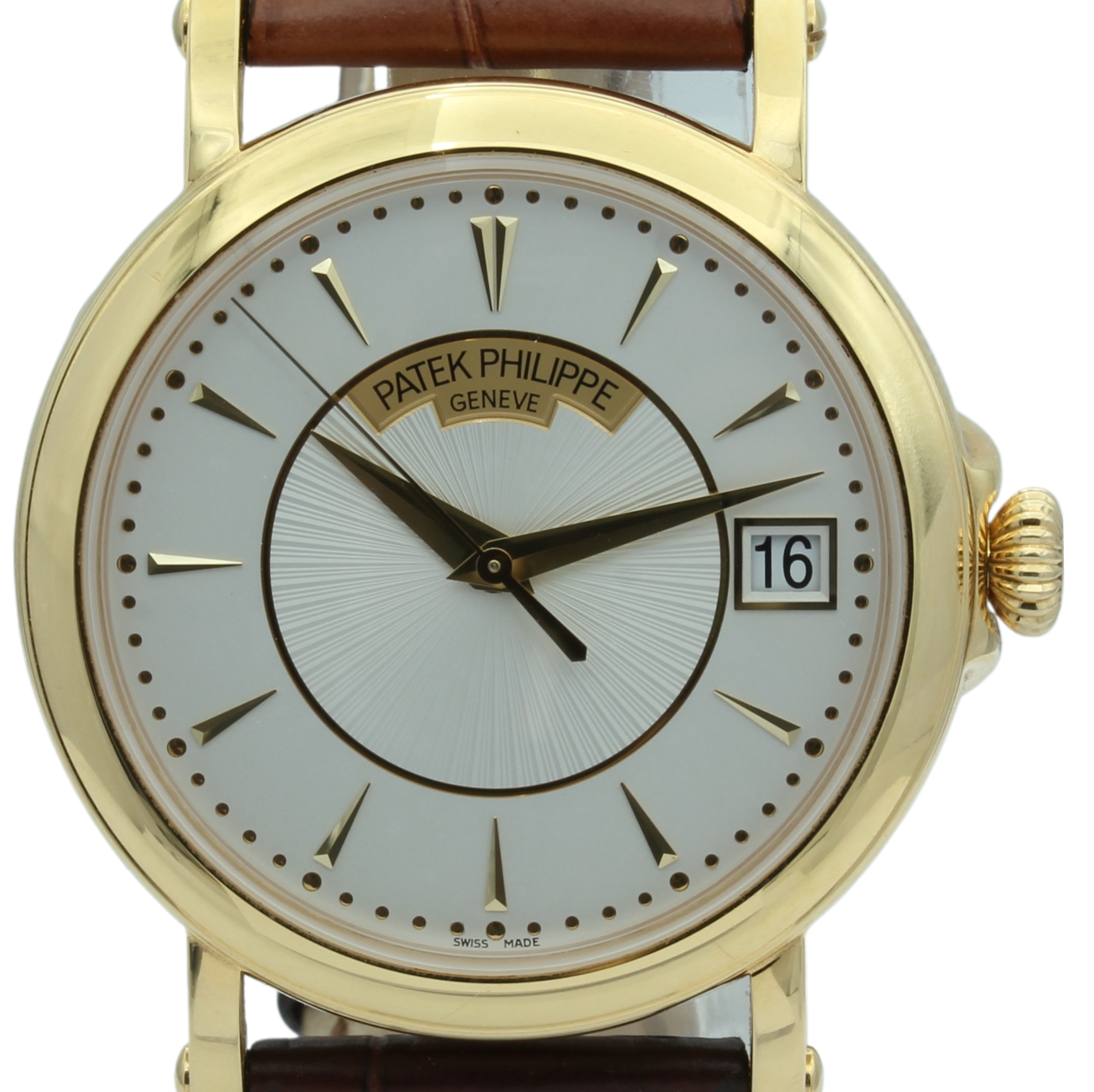 patek philippe calatrava Herrenuhr am Kroko Lederband