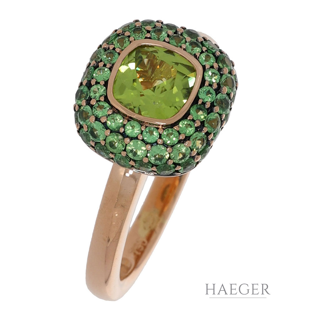 Al Coro Turmalin Ring Rosegold Groesse 55