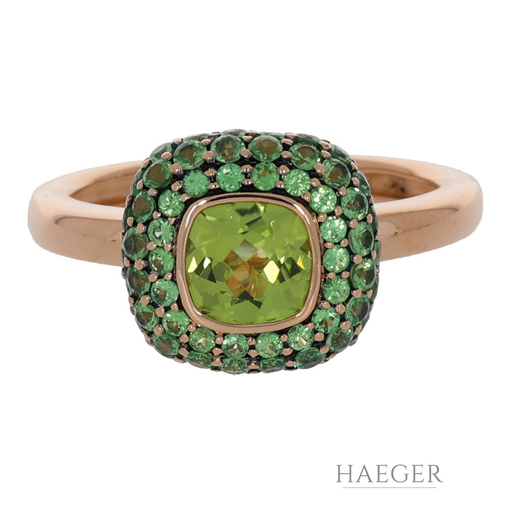 Al Coro Turmalin Ring Rosegold Groesse 55