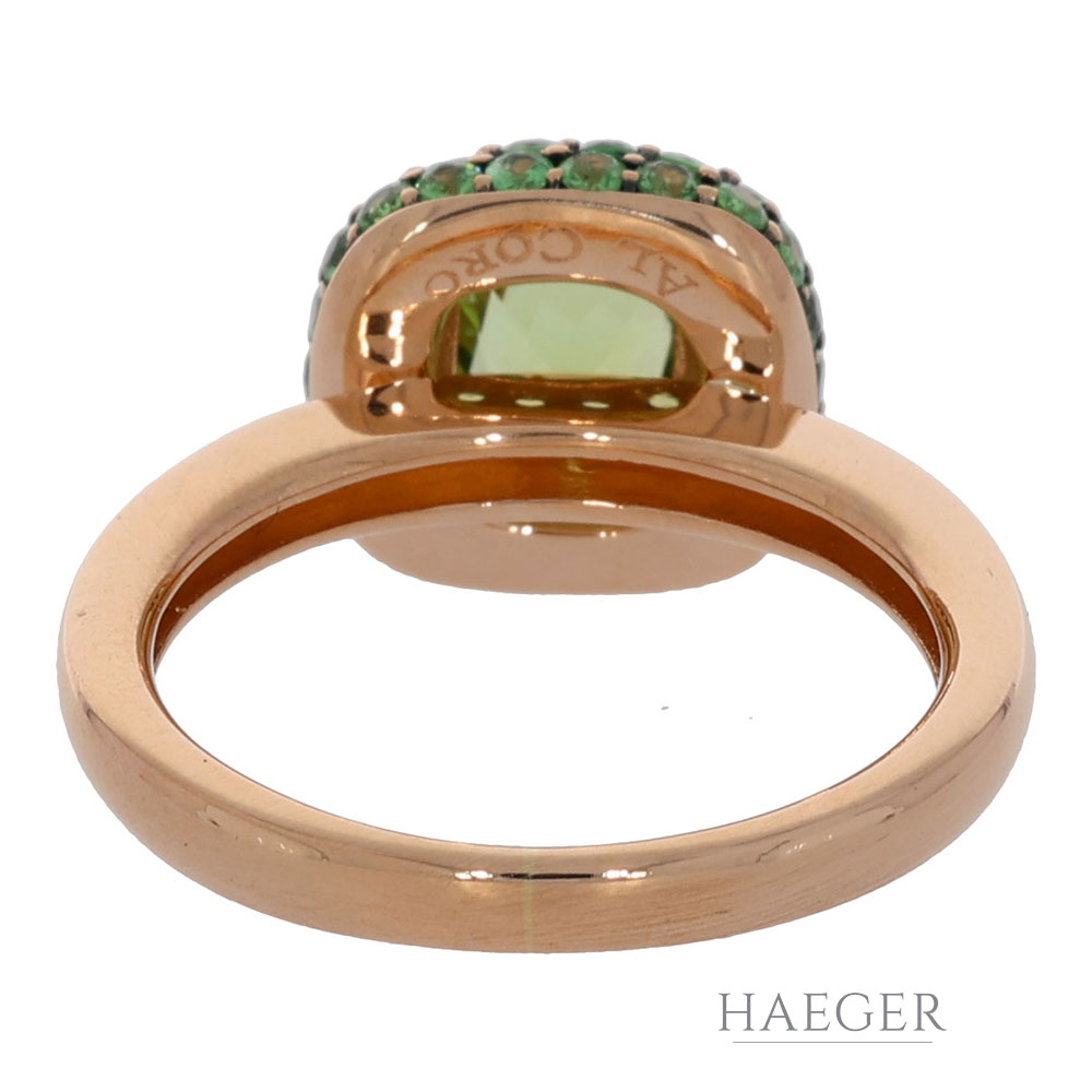 Al Coro Turmalin Ring Rosegold Groesse 55