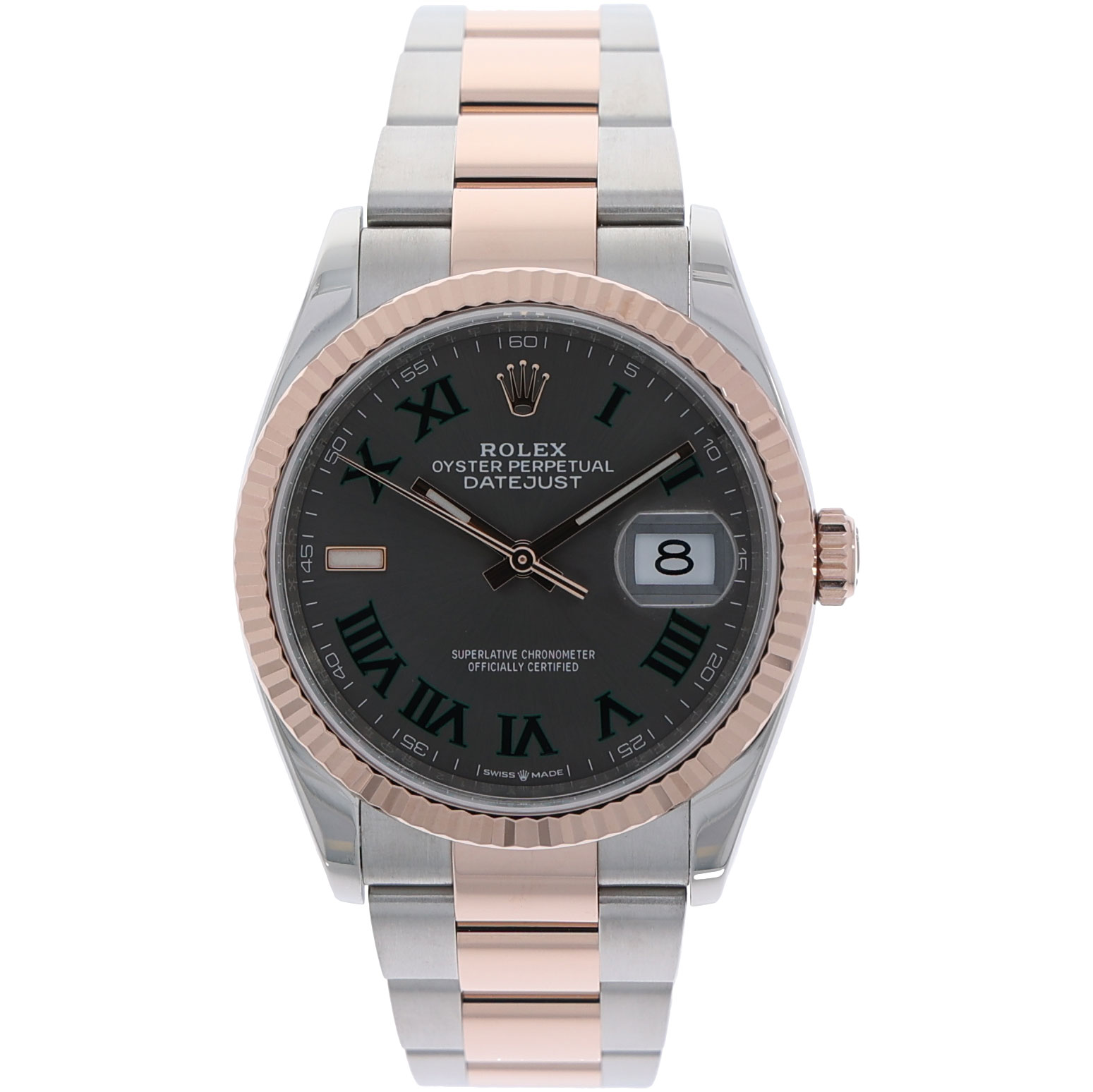 Rolex Datejust 36 Wimbledon Dial Steel Rosegold Oyster Full Set 2021