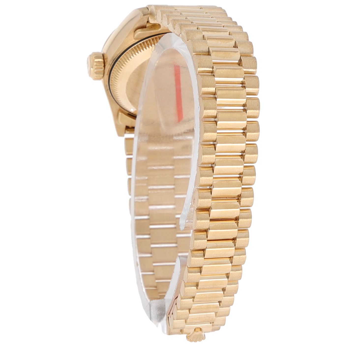 Rolex Lady Datejust 26 Gold Factory Diamond Dial+Bezel Vintage Uhr