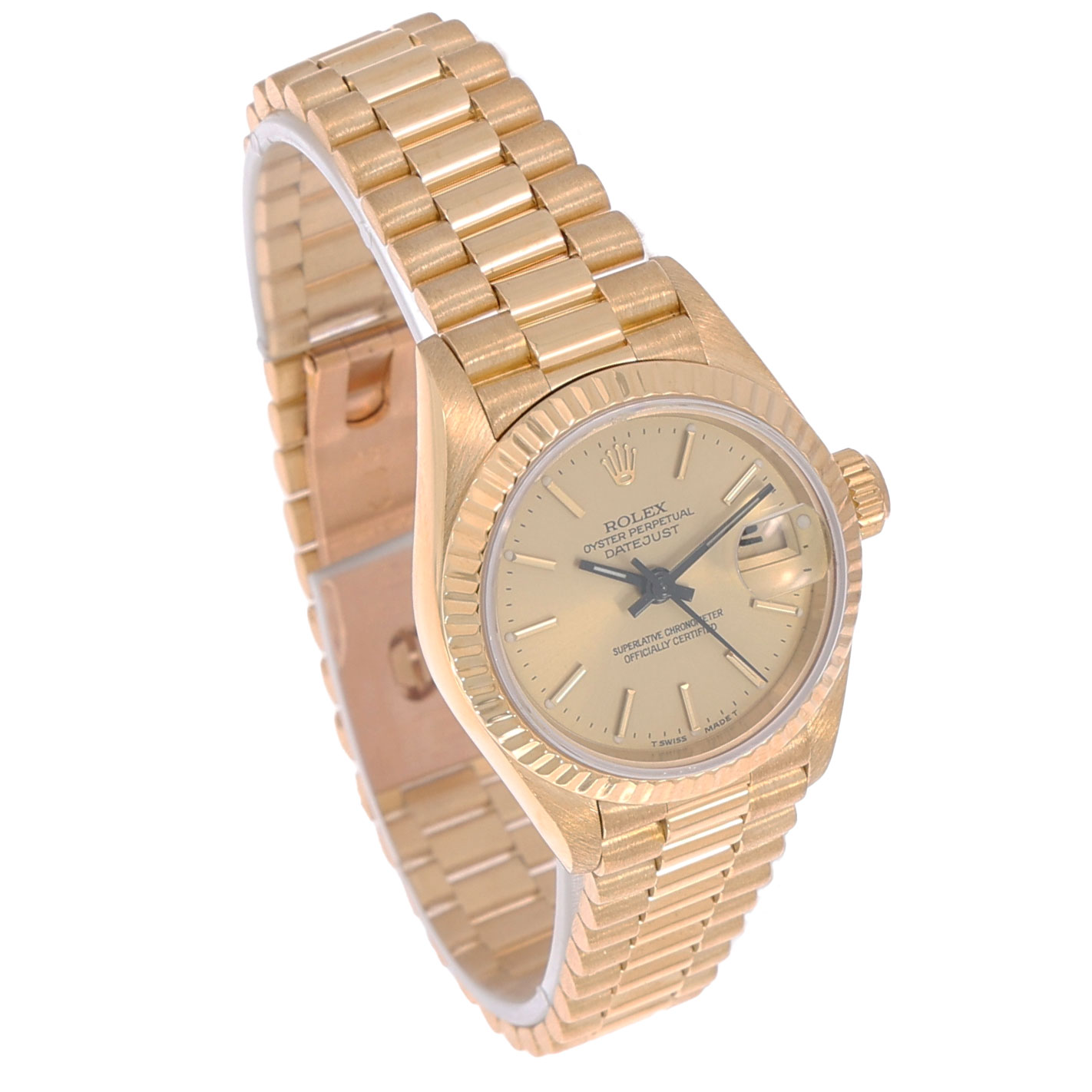 rolex lady datejust gelbgold uhr