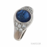 Saphir Diamant Ring Größe 51 Weißgold 18 Karat Vorschau