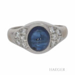 Saphir Diamant Ring Größe 51 Weißgold 18 Karat Vorschau