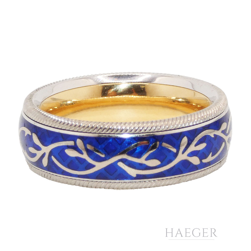 wellendorff ring weissgold emaille