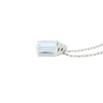 Aquamarin Collier 45 cm Weißgold 585/ 14 Karat mit 0,48 ct. Diamanten Vorschau