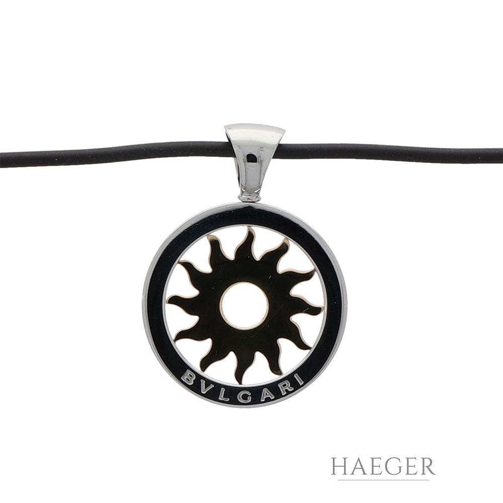 Bulgari Tondo Sun Collier Edelstahl, Gelbgold 18 Karat