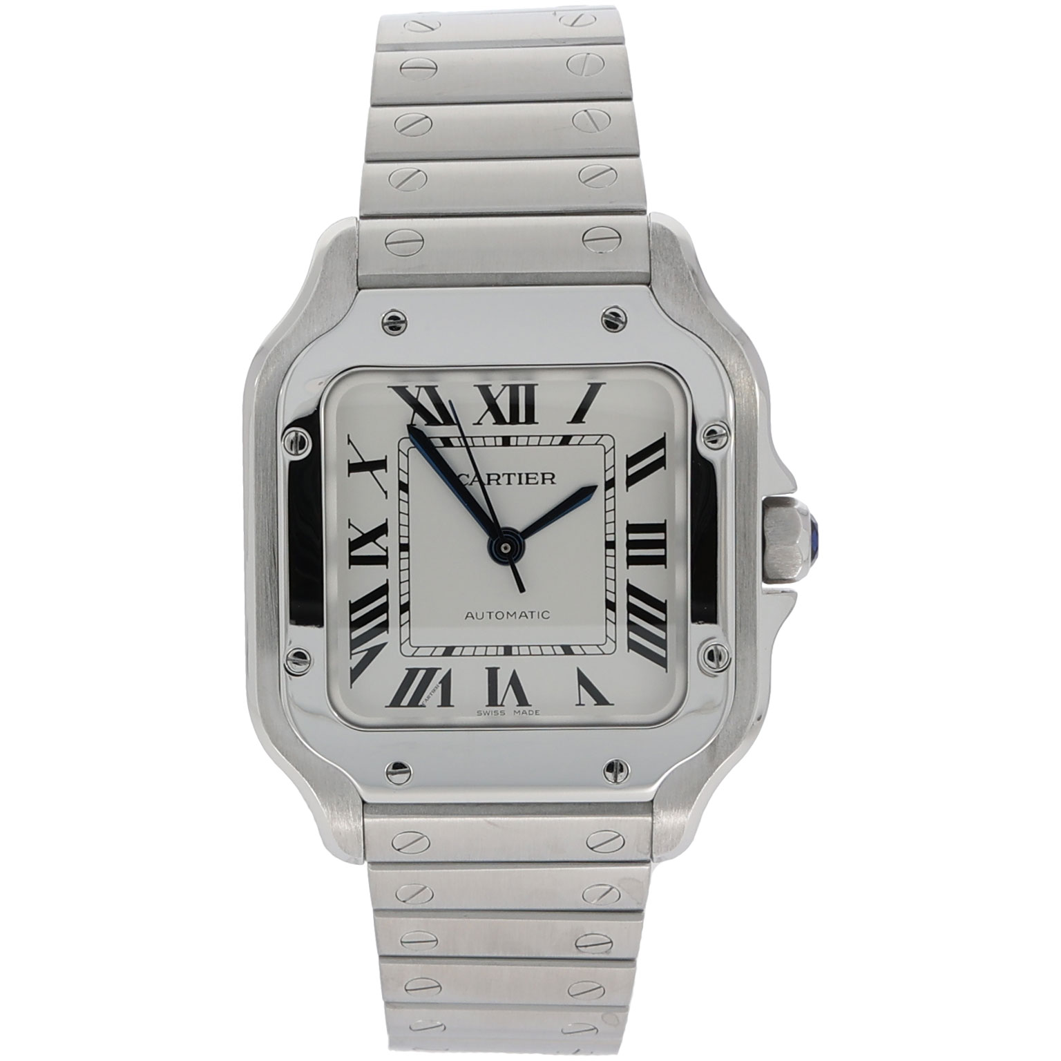Cartier Santos De Cartier Ref. WSSA0029 Steel white dial Full Set 2021