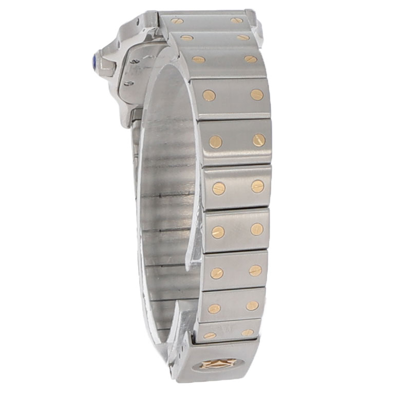 Cartier Santos Galbée Lady Galbée Steel/Gold 18K champagne dial ca. 1990's Vintage Watch