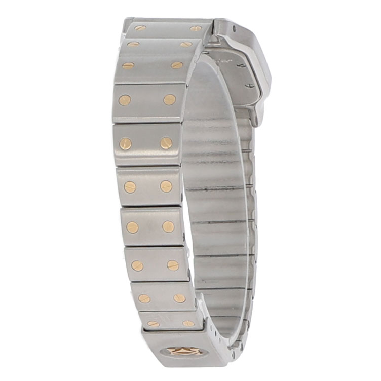 Cartier Santos Galbée Lady Galbée Steel/Gold 18K champagne dial ca. 1990's Vintage Watch