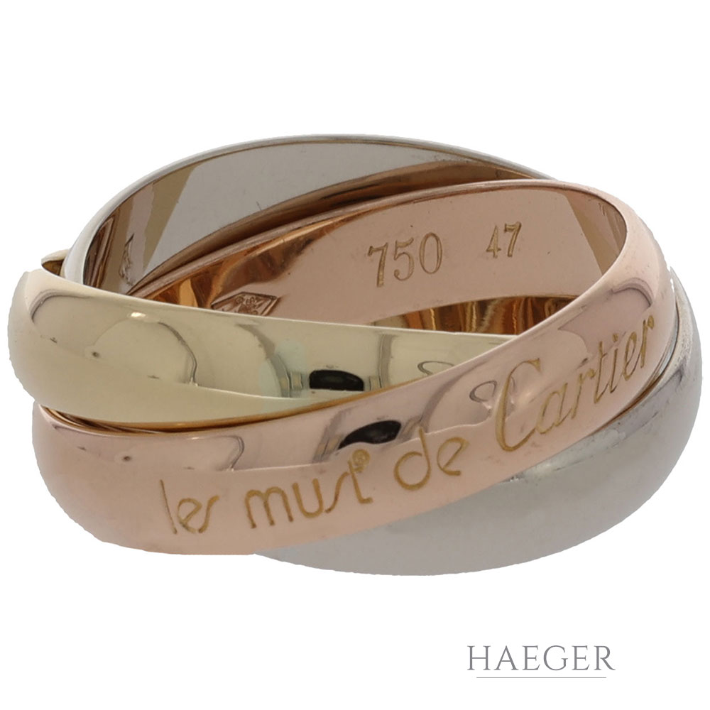 Cartier Trinity Ring klassisches Modell Gr.47 Gold 18 Karat