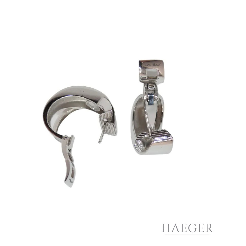 Chopard Happy Diamonds Ohrclips Weißgold 750/ 18 Karat mit 0,38ct Diamanten mit Originalbox und Papiere