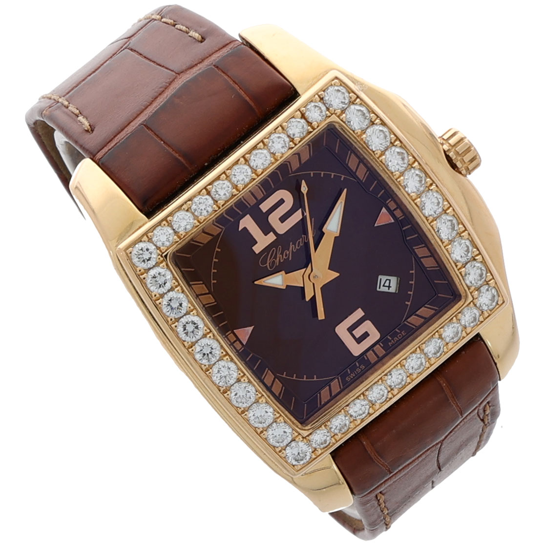 Chopard Two O Ten Gold 18K Factory Diamaonds ca. 2017 34mm