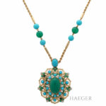 Collier 75 cm Gelbgold 750/ 18 Karat mit Anhänger/ Brosche im Set ca. 2,00 ct Diamanten Vorschau