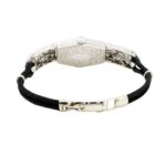 Freco Art Déco Armbanduhr Platin 950, Weißgold 585/ 14 Karat mit 1,35 ct Diamanten Vorschau