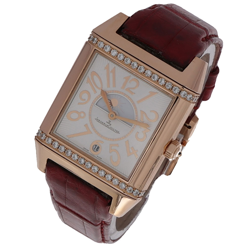 Jaeger-LeCoultre Reverso Squadra Duetto Rosegold Factory Diamond Setting ca. 2010 Service 03/2025