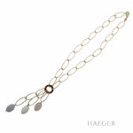 Lariat Kette 43 cm Gelbgold 750/ 18 Karat mit Quarz Farbsteinen Vorschau