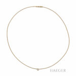 Niessing Collier ca. 40 cm Gelbgold 750/ 18 Karat mit 0,15 ct Diamant - Bild 2 Vorschau