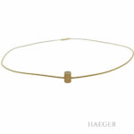 Niessing Collier ca. 40 cm Gelbgold 750/ 18 Karat mit 0,15 ct Diamant - Bild 3 Vorschau