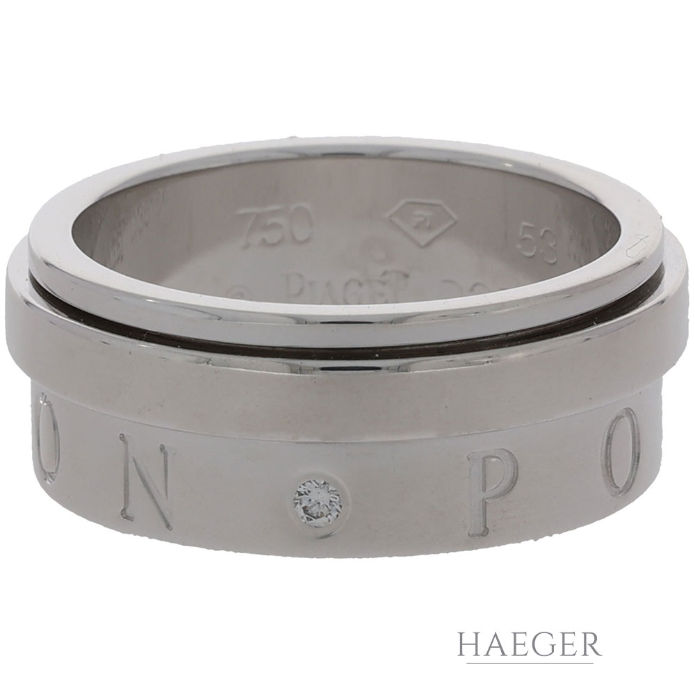 Piaget Possession Ring Gr. 53 Weißgold 750/ 18 Karat mit 0,05 ct Diamanten - Bild 2