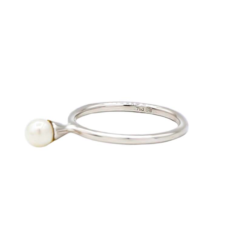 Akoyaperlen Ring Gr. 54 Weißgold 750/ 18 Karat