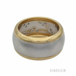 Bandring Gr. 57 Gelb- und Weißgold 750/ 18 Karat mit ca. 0,25ct Diamanten Vorschau