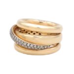 Ring Gr. 54 Roségold 750 18 Karat mit 0,37 ct Diamanten Vorschau