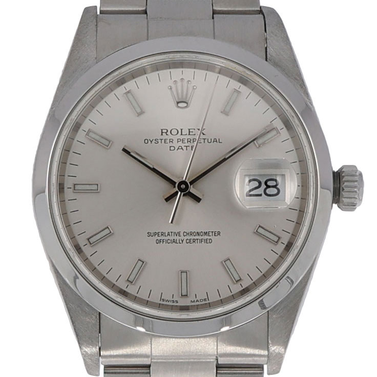 Rolex Oyster Perpetual Date Ref. 15200 silver dial ca. 2003 Vintage Watch