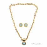 Topasset Collier 52 cm Gelbgold 585/ 14 Karat und Ohrstecker Gelbgold 750/ 18 Karat Vorschau