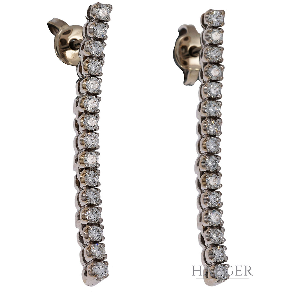 Ohrhaenger Weissgold 18 Karat Diamant