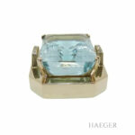Aquamarin Anhänger Gelbgold 585/ 14 Karat mit 0,2 ct Diamanten Vorschau