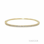 Tiffany and Co. Metro Armreif Gr. S Gelbgold 750/ 18 Karat 0,61 ct Diamanten mit Box Vorschau