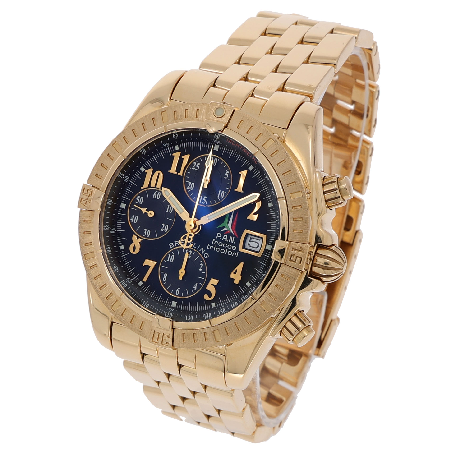 Breitling Chronomat Evolution PAN Frecce Tricolori 18K Gold Ref. K13356