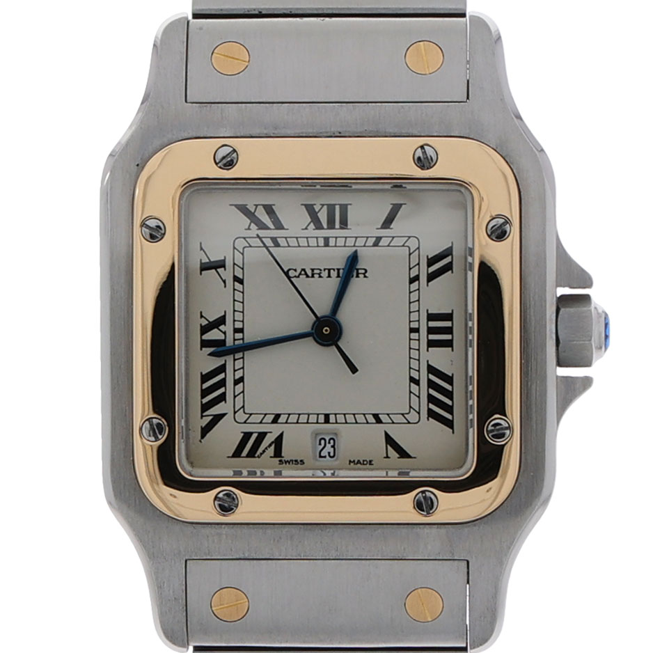 Cartier Santos Galbée Ref. 187901 Stahl Gold Papiere 1992