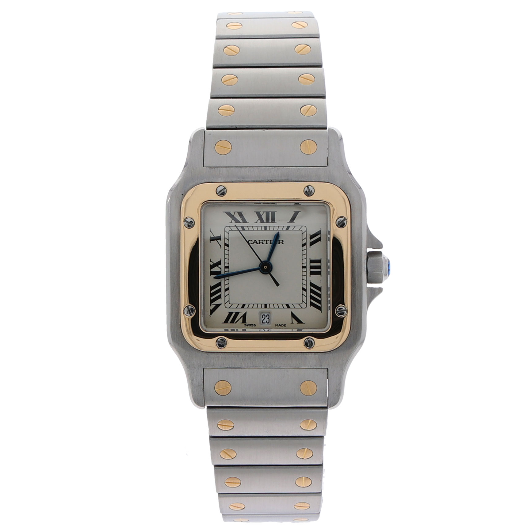 Cartier Santos Galbée Ref. 187901 Stahl Gold Papiere 1992