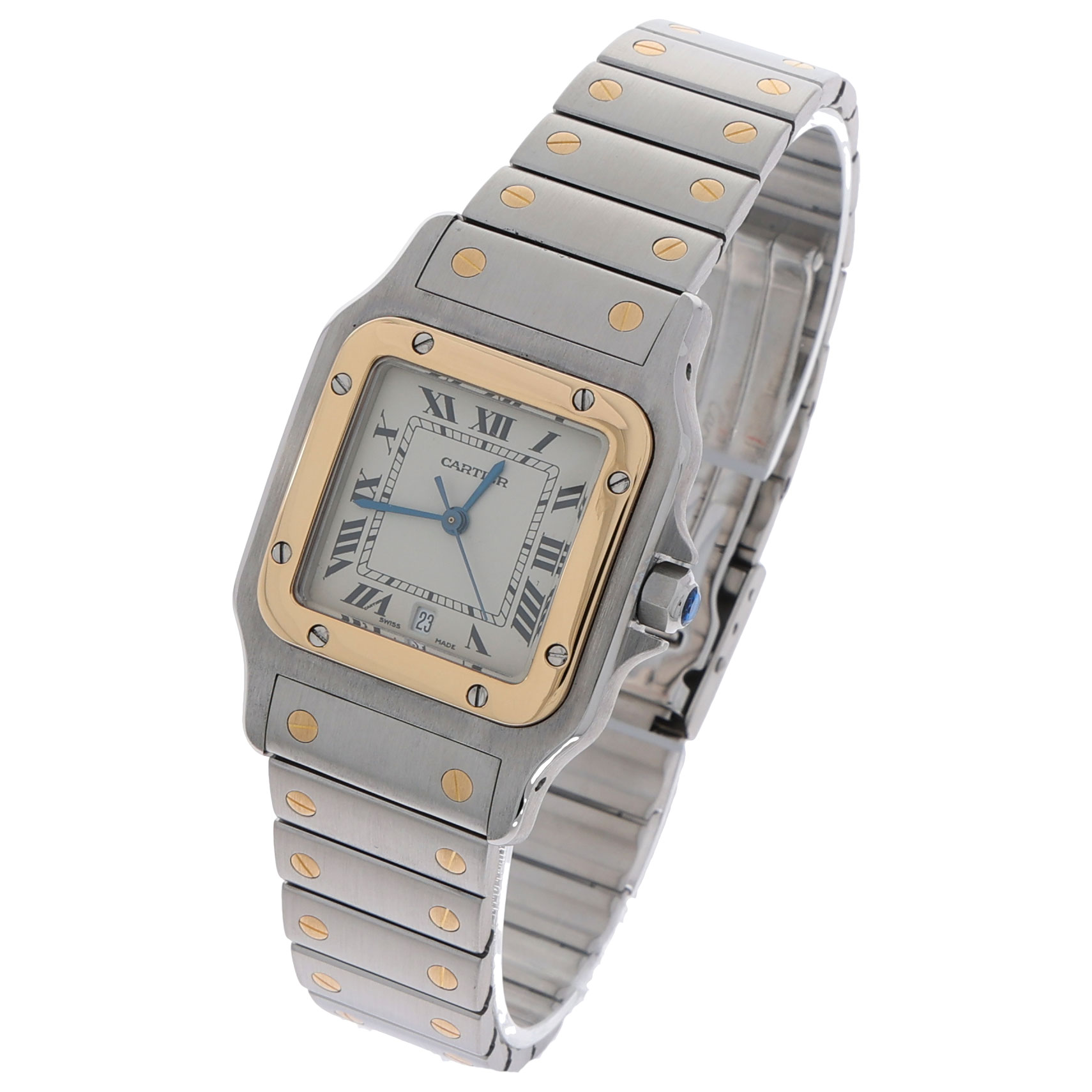 Cartier Santos Galbée Ref. 187901 Stahl Gold Papiere 1992
