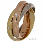 Cartier Trinity Ring Gr. 57 Tricolor 750/ 18 Karat 0,45 ct Diamant Vorschau
