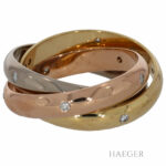 Cartier Trinity Ring Gr. 57 Tricolor 750/ 18 Karat 0,45 ct Diamant Vorschau