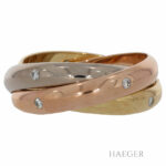 Cartier Trinity Ring Gr. 57 Tricolor 750/ 18 Karat 0,45 ct Diamant Vorschau