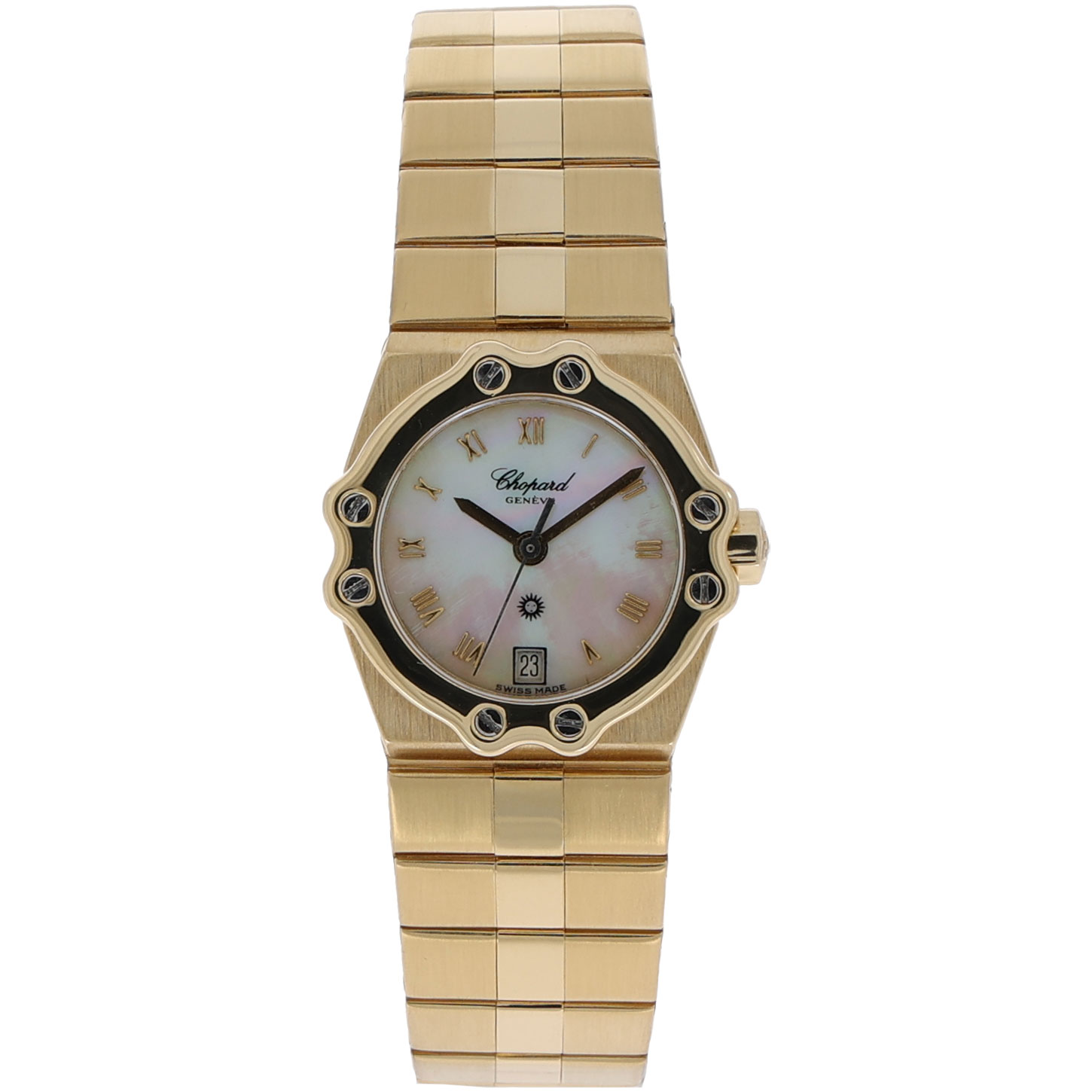Chopard St.Moritz Gold 18 Karat Perlmutt Ziffernblatt ca.1990