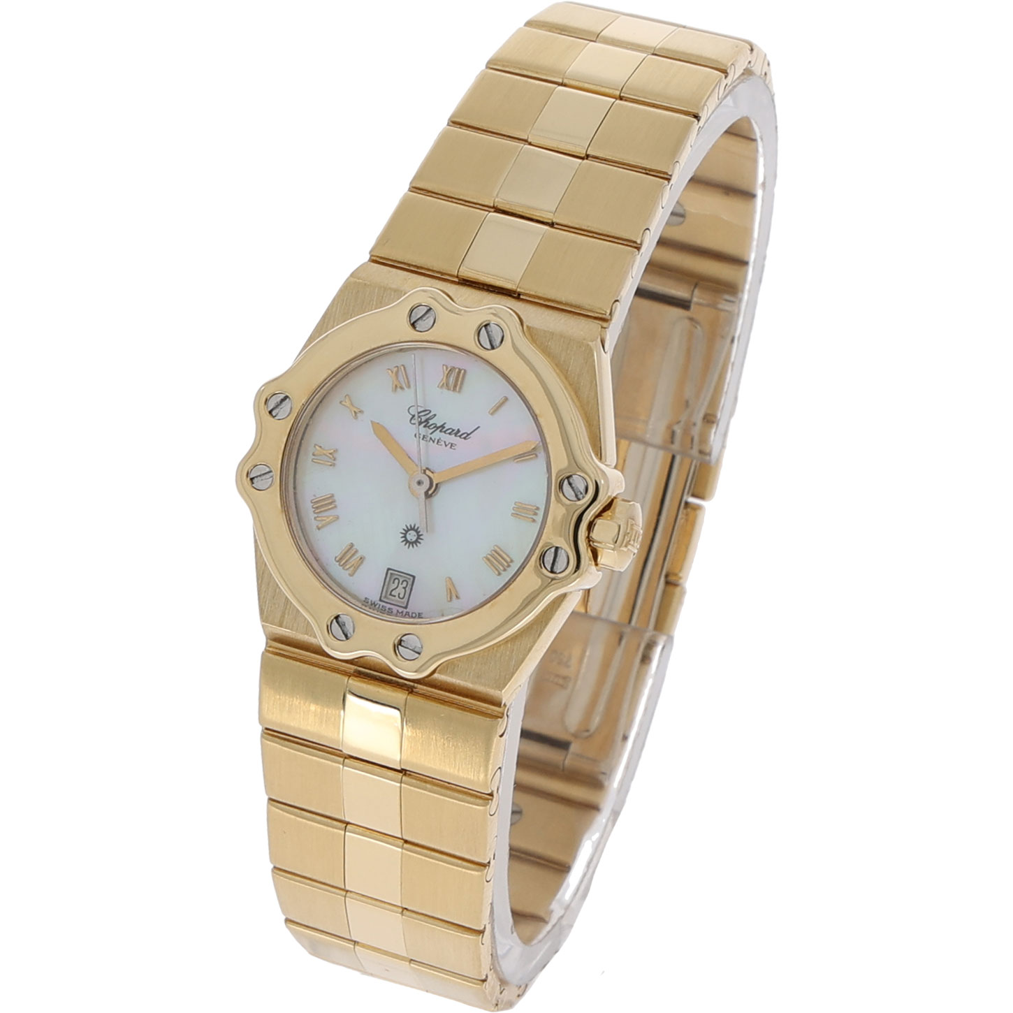 Chopard St.Moritz Gold 18 Karat Perlmutt Ziffernblatt ca.1990