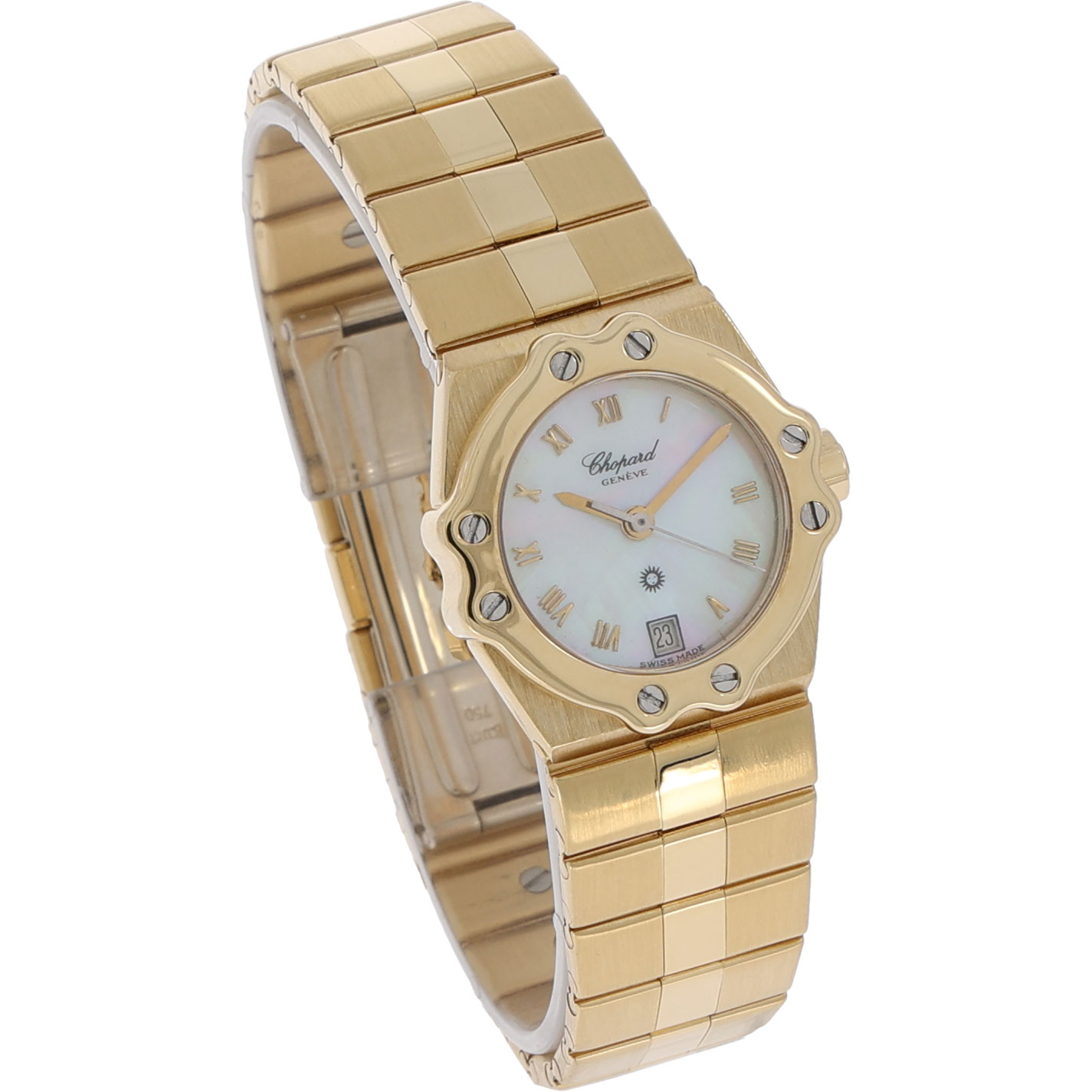 Chopard St.Moritz Gold 18 Karat Perlmutt Ziffernblatt ca.1990