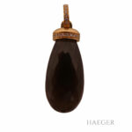 Rauchquarz Collier 70 cm und Anhänger Gelbgold, Weißgold 750/ 18 Karat 0,021 ct Diamanten Vorschau