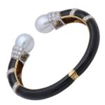 David Webb Armband aus Platin 950 und Gelbgold 750 18 Karat mit 5,5 ct Diamanten Vorschau