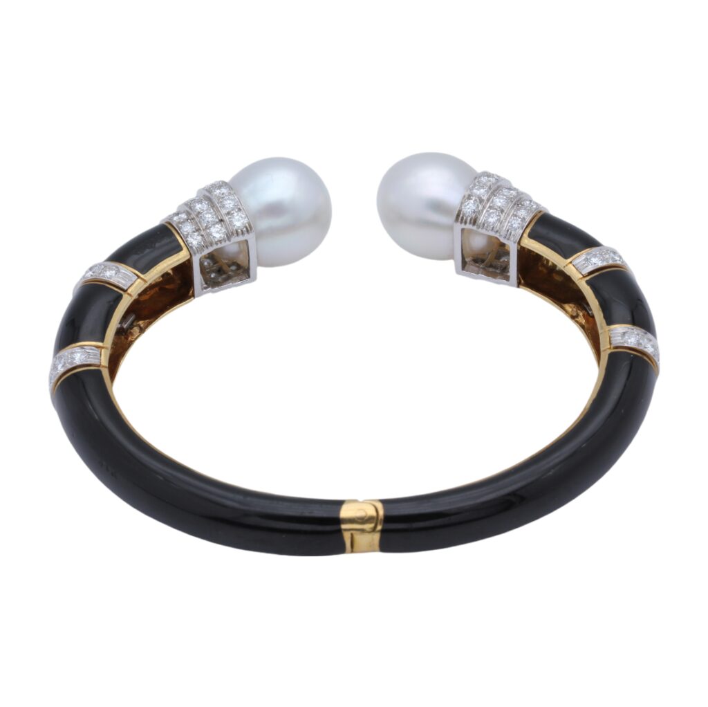 David Webb Armband aus Platin 950 und Gelbgold 750 18 Karat mit 5,5 ct Diamanten
