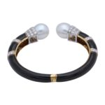 David Webb Armband aus Platin 950 und Gelbgold 750 18 Karat mit 5,5 ct Diamanten Vorschau