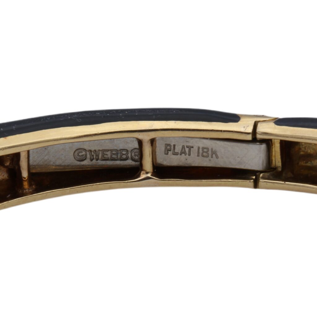 David Webb Armband aus Platin 950 und Gelbgold 750 18 Karat mit 5,5 ct Diamanten