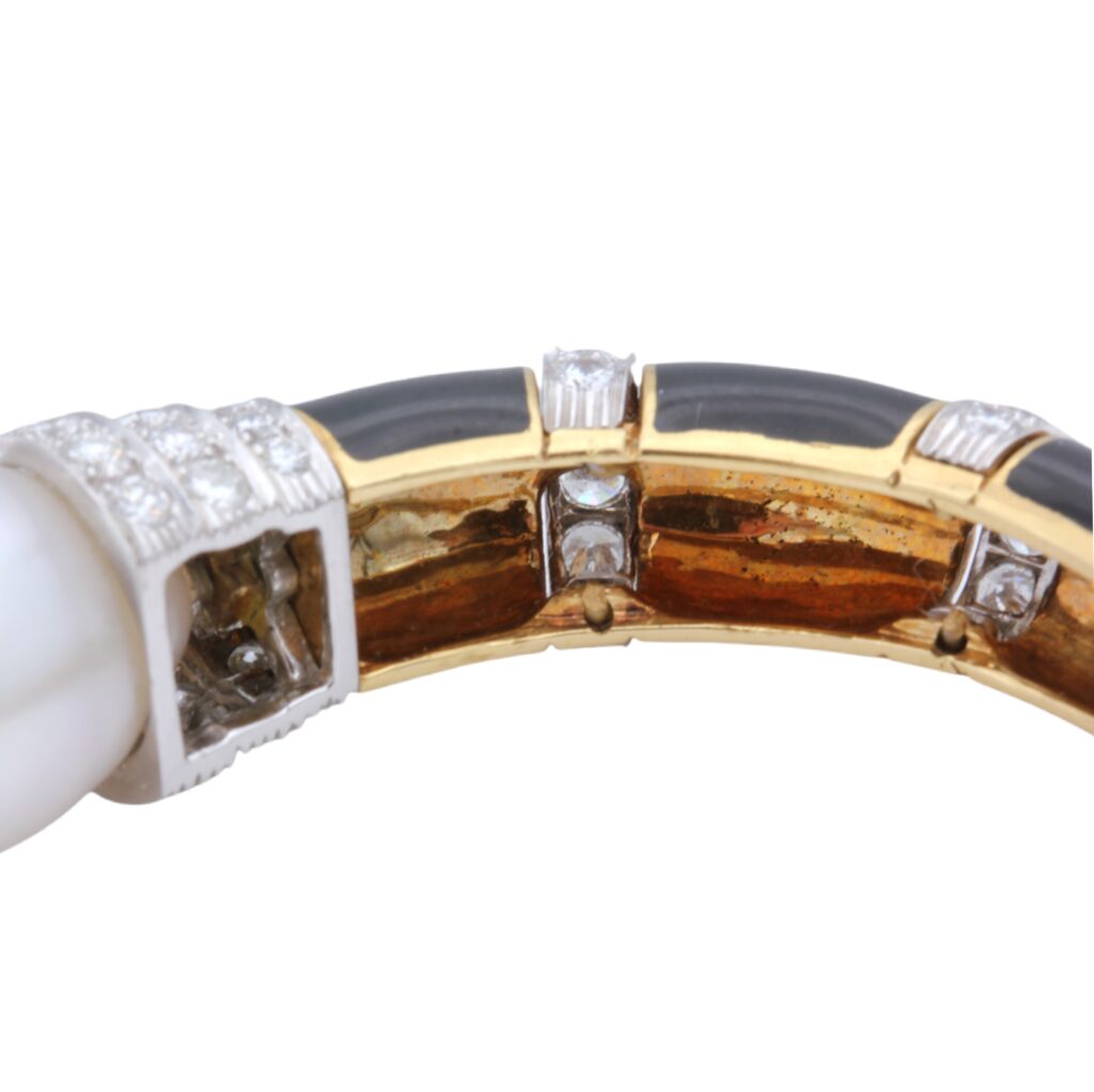 David Webb Armband aus Platin 950 und Gelbgold 750 18 Karat mit 5,5 ct Diamanten